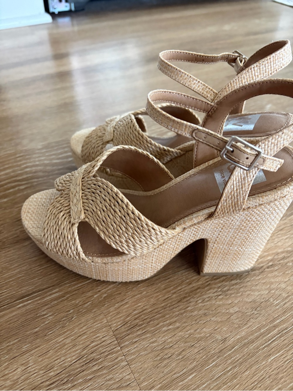 DV by Dolce Vita Natural Braided Heels - Picture 5 of 8